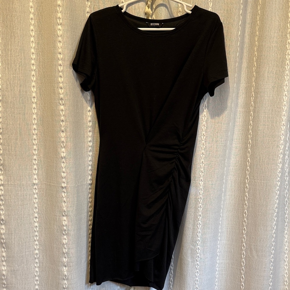 Black Mini Dress with Short Sleeves